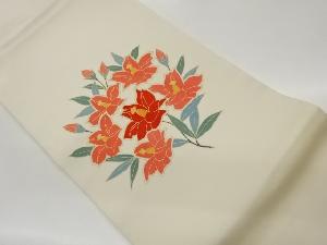 塩瀬金彩花々模様名古屋帯